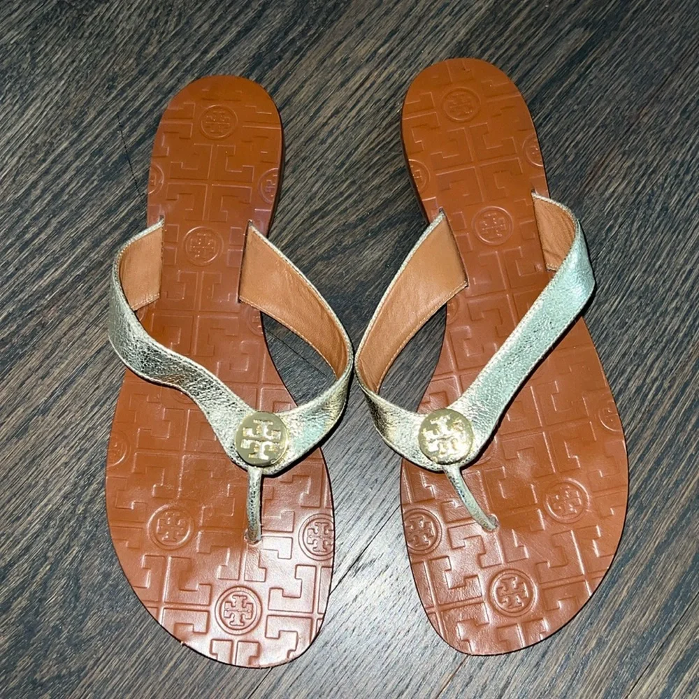 Tory Burch Gold Sandal-Authentic-EUC